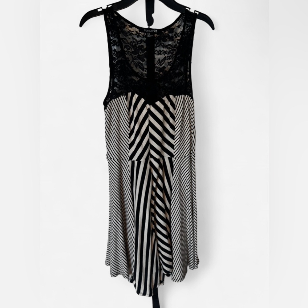 Forever 21 Black and White Striped Dress